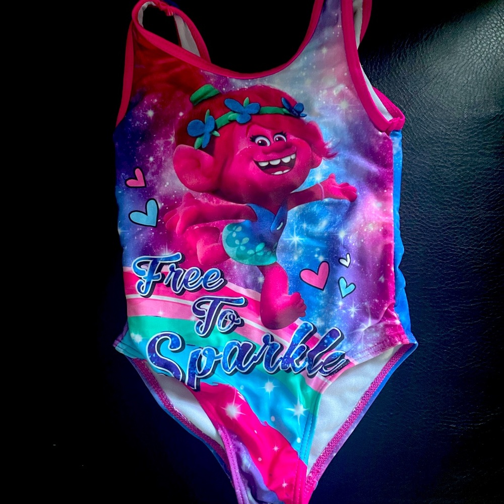 Trolls bathing suit. Excellent condition.